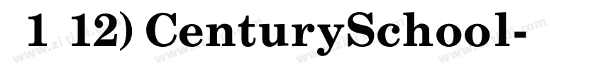 畎1件12) CenturySchool字体转换